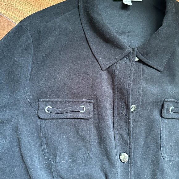 Vintage Suede Western Style Shirt Jacket Size 18W - Picture 5 of 7